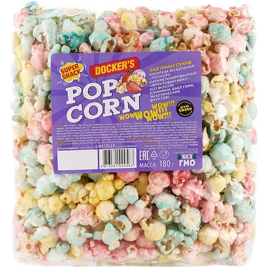 Попкорн Dockers фруктовый микс 180г Беларусь