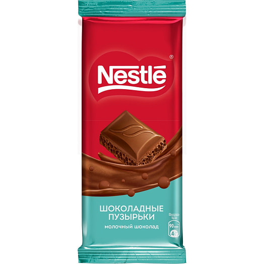 Шоколад Шоколадные пузырьки 75г молочный пористый ООО Нестле Россия, Россия, 115 Россия Nestle