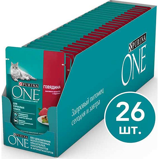 Корм ONE PURINA 75г пауч говядина ООО Нестле Россия Россия Purina