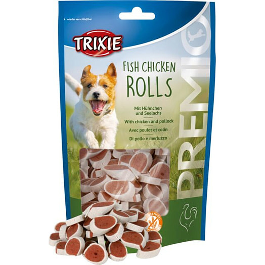 Лакомство TRIXIE PREMIO для собак куриные рулеты с рыбой 80г Китай TRIXIE