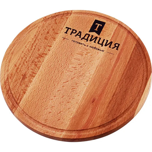 Доска разделочная бук 24х1,6см круглая (Традиция) арт.03-2т Россия