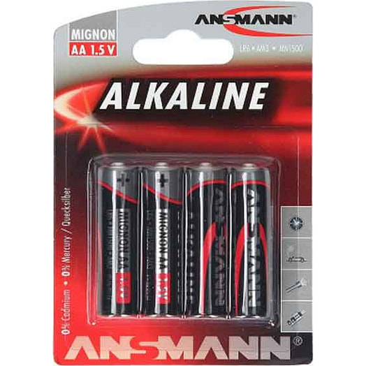 Батарейка Ansmann Alkaline Red 1.5V AA-BL4 100г ANSMANN AG Германия