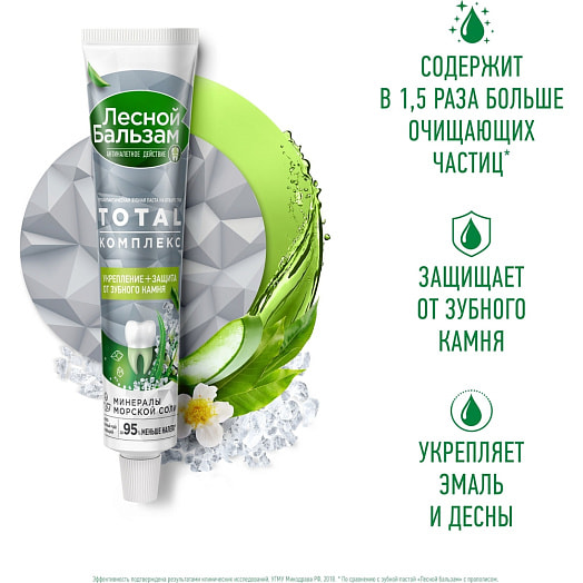 Профилактическая зубная паста Лесной бальзам 75мл алое-вера и белый чай Россия