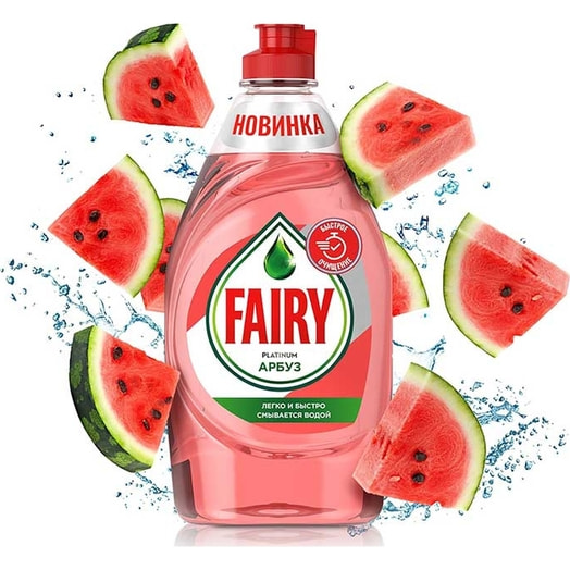 Средство для мытья посуды Fairy Platinum 430мл ПЭТ арбуз PG Россия PG