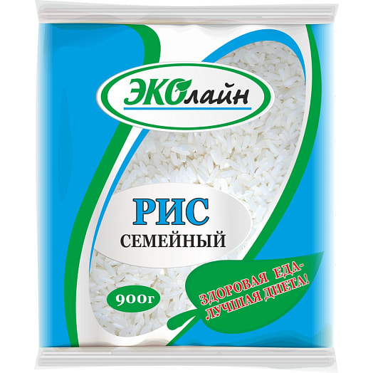 Рис Семейный 1 сорт 900г длиннозерный ОДО ЭколайнГрупп Пакистан