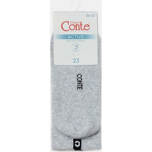 Носки женские CONTE ELEGANT ACTIVE, р.23, 571 светло-серый 150г арт.16С-92СП СООО КонтеСПА Беларусь CONTE ELEGANT