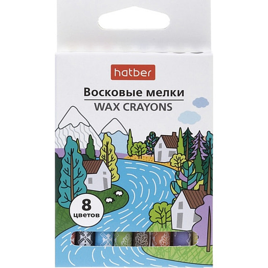 Мелки восковые Art Time 8цветов арт.CR090285 Хатбер-М ООО Китай Hatber