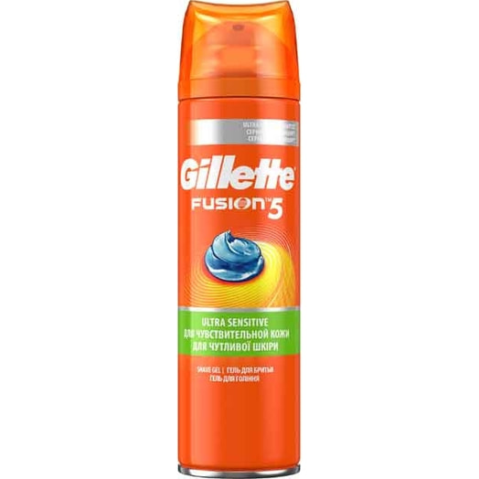 Гель для бритья Gillette Fusion для чувствительной кожи 200мл Procter & Gamble Великобритания