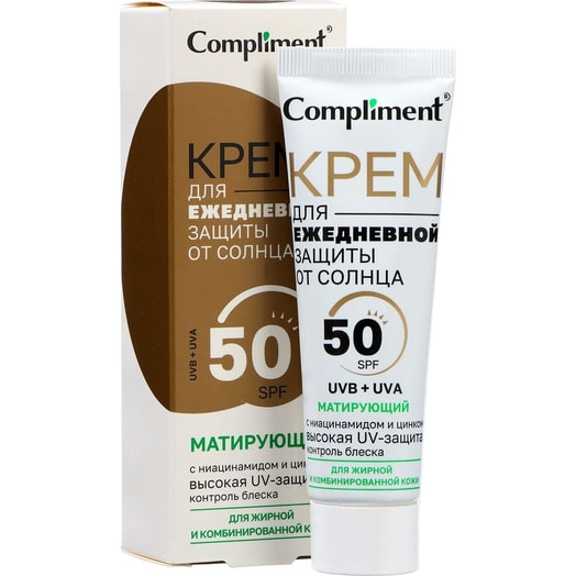 Крем Compliment Матирующий SPF50 Защита от солнца 50мл ООО Стелла ГК Тимекс Россия Compliment
