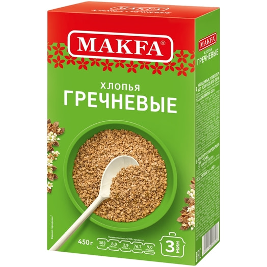 Хлопья Макфа гречневые 450г кор. Россия