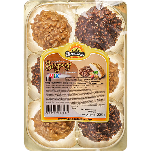 Набор Зефир Микс глазированный с арахисом 230г ООО Монтбрук Беларусь