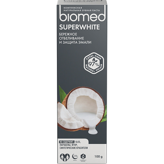 Зубная паста Biomed 100мл superwhite SPLAT Россия