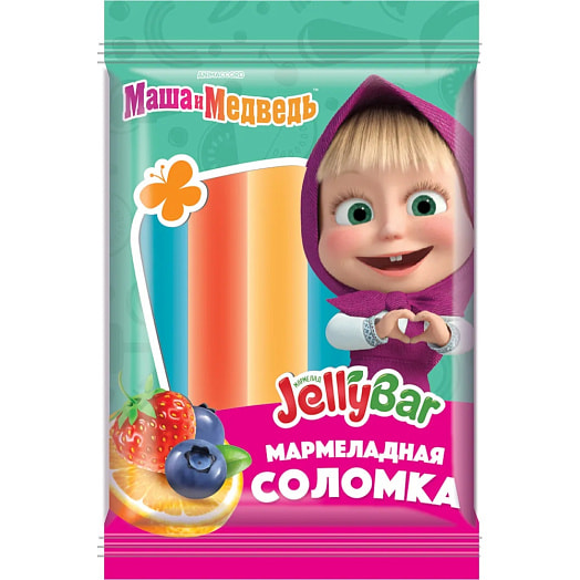 Мармелад с фруктовым вкусом Jelly Bar Маша и медведь 7г Китай