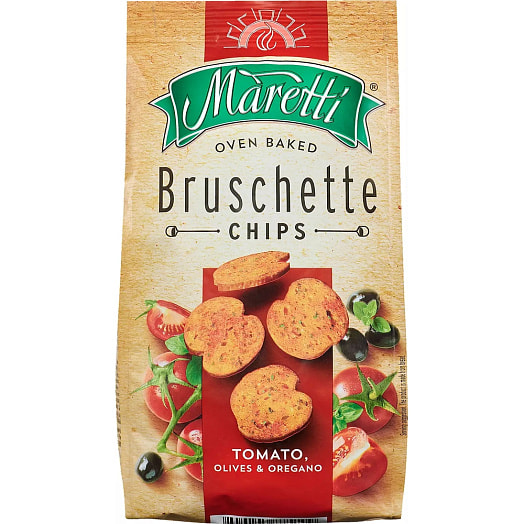 Печеные хлебные Bruschette 70г помидоры, оливки и орегано Маретти Болгария