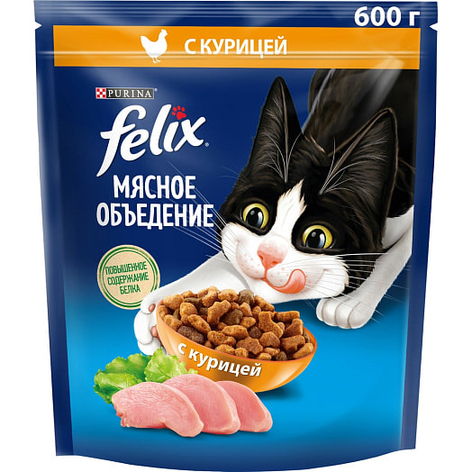 Сухой корм Мясное объедение 600г курица ООО Нестле Россия Россия