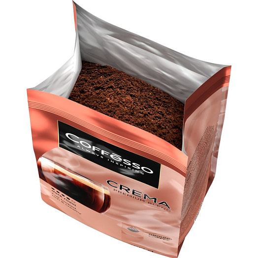 Кофе молотый COFFESSO CREMA жареный 250г Компания Май Россия Компания Май