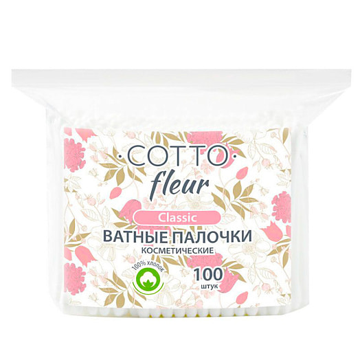 Ватные палочки classic 100шт ООО Русвата Россия Cotto Fleur