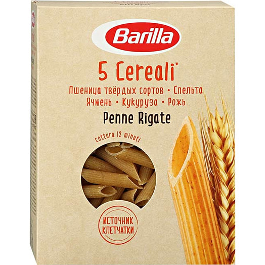 Макароны Пенне Ригате 5 злаков 450г Barilla G e R Flareelli Италия Barilla