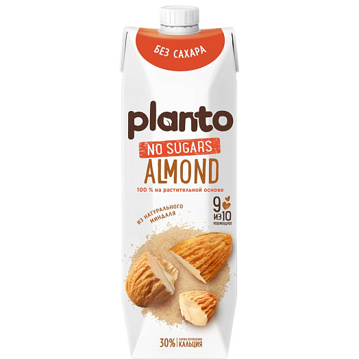 Напиток миндальный Planto Almond. No sugars, обог Са ультрапастериз 1л АО Эйч энд эн Россия Planto
