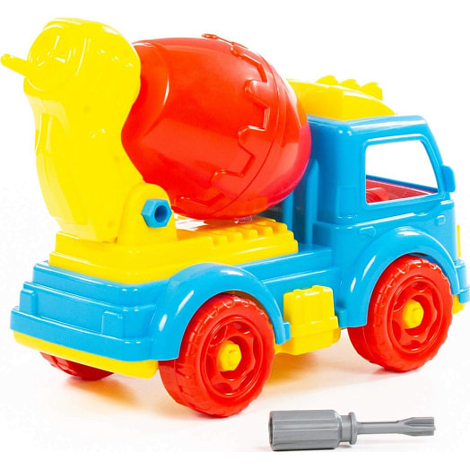 Конструктор-транспорт Автомобиль-бетоновоз 29 элементов арт.72993 СООО ПП Полесье Беларусь Полесье