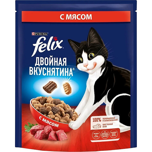 Корм сухой Felix  для взрослых кошек 3кг с мясом ОООНестле Россия Россия