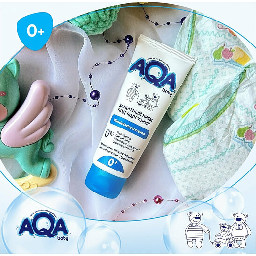 Защитный крем под подгузник 80мл ООО УНИК косметик Россия AQA baby