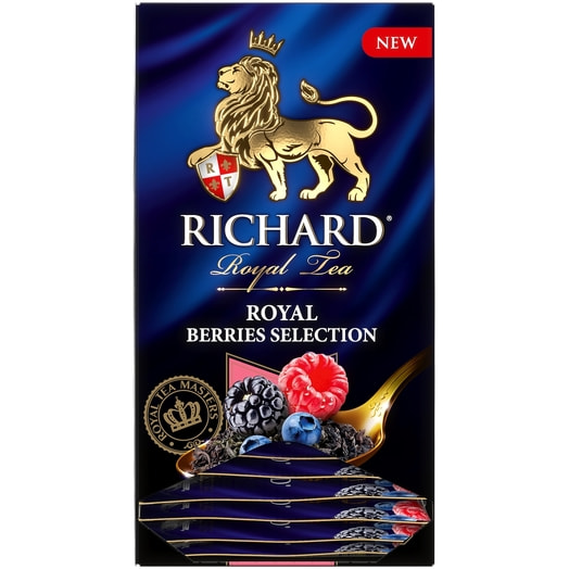 Чай Richard Royal Berries Selection 43г черный с кусочками черники, малины, ар. лесных ягод Компания Май Россия Компания Май