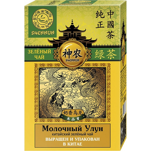 Чай зеленый Shennun Молочный Улун Китайский кр/лист 100г Китай