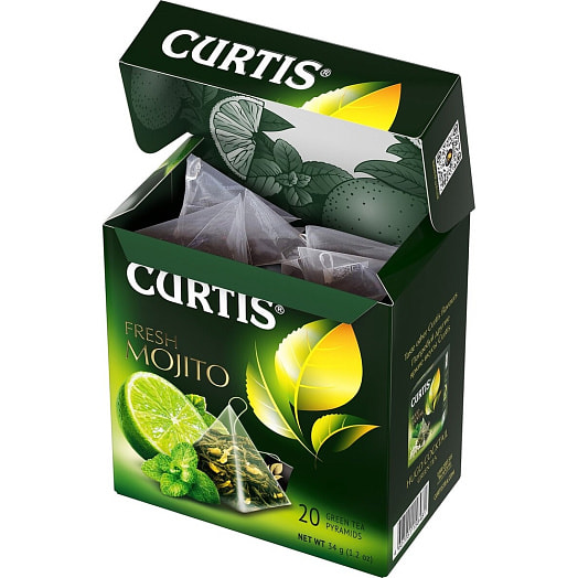 Чай Curtis Fresh Mojito 48г зеленый 20пир. КОМПАНИЯ МАЙ Россия