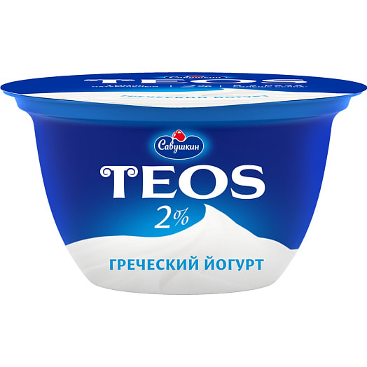 Йогурт Греческий 2% 140г Натуральный Савушкин продукт Беларусь