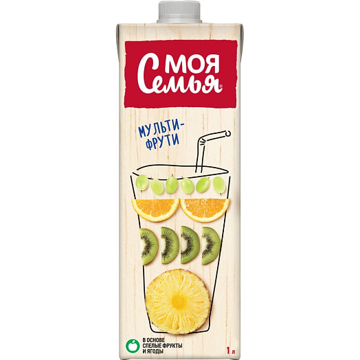 Напиток сокосодержащий Моя Семья Мульти-Фрути 1л тетра-пак Coca-Cola Беларусь Моя Семья
