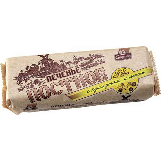 Печенье Постное 220г пл. с кунжутом и льном Беларусь