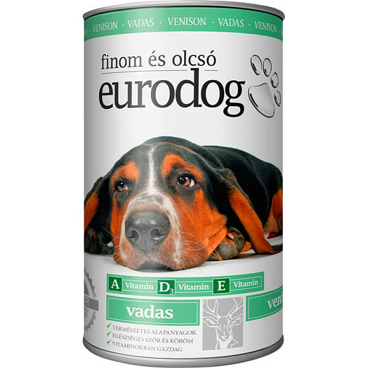Корм для собак 415г ж/б с олениной влажный Euro Pet Export Kft Венгрия Eurodog