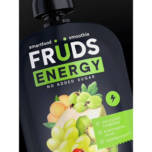 Пюре фруктовое FRUDS 150г пауч груша, яблоко, киви, крыжовник ЗАО Бобруйский бровар Беларусь SMARTFOOD SMOOTHIE FRUDS