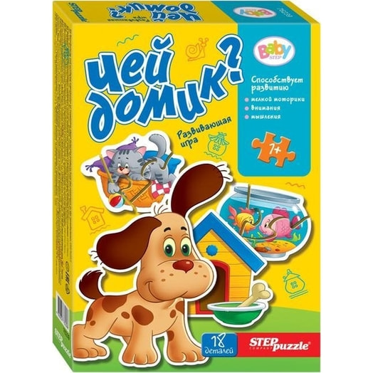 Мозаика Puzzle Чей домик? 12деталей арт.ST76239 Россия