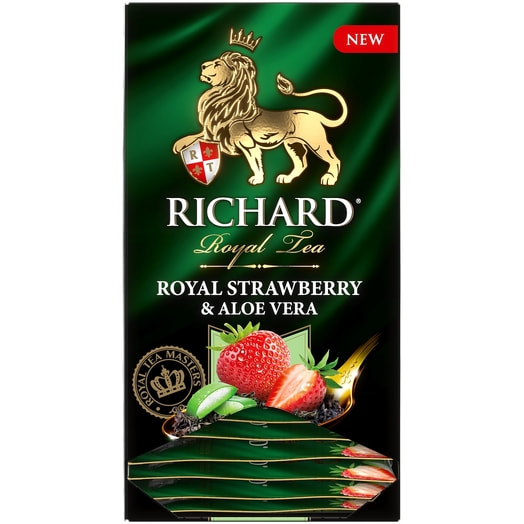 Чай Richard Royal Strawberry Aloe (25*1,5гр) 43г зеленый Компания Май Россия