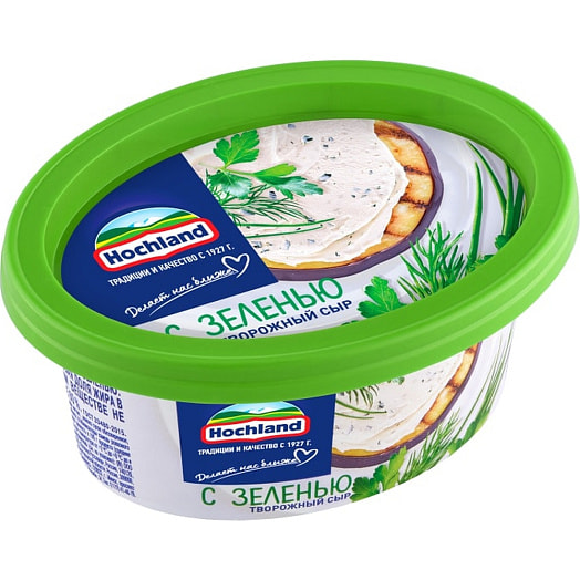 Сыр творожный Hoсhland 60% 140г с зеленью Россия