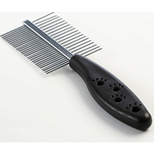 Расчёска Лапки двухсторонняя с прямыми зубьями чёрная арт.7437923 Китай