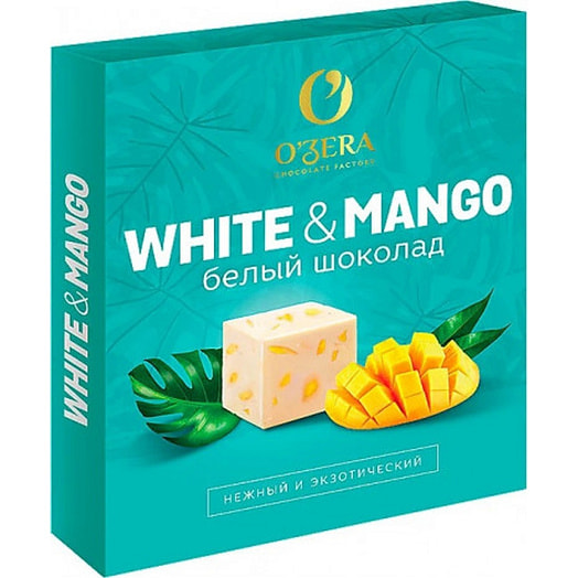 Шоколад Ozera белый с начинкой манго 90г Россия