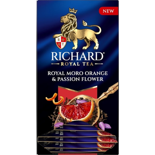 Чай черный Richard Апельсин Моро, пассифлора 25пак 42г Россия Компания Май