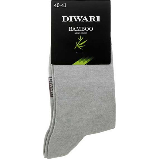 Носки мужские DiWaRi Bamboo 1 сорт р.25, 000 серый арт.7С-94СП Беларусь