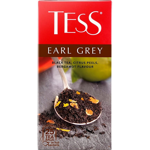 Чай Tess Earl Grey чёрный 25*1.8г Россия
