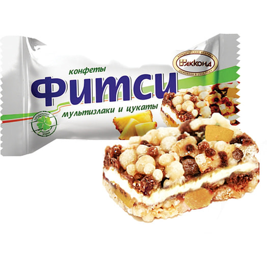 Конфеты Акконд Фитси Мультизлаки, цукаты Акконд Россия Акконд