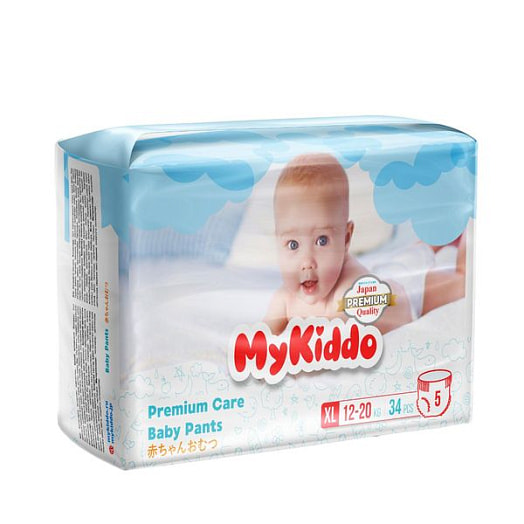 Подгузники-трусики MyKiddo для детей Premium XL 12-20кг 34 шт Импорт и Экспо Россия MyKiddo