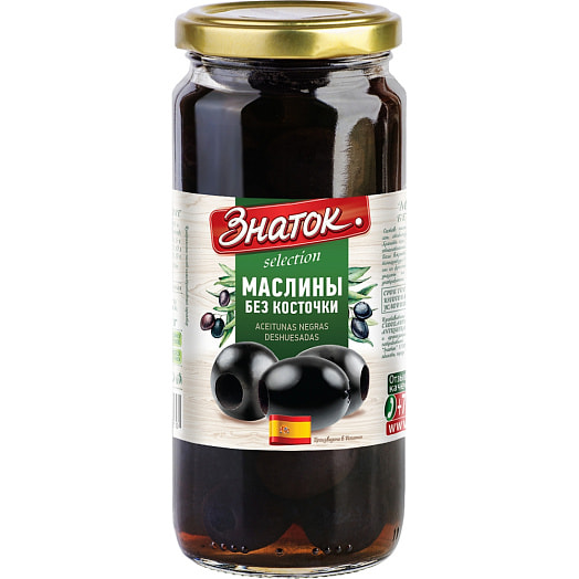 Маслины без косточки Selection Знаток 330г ст/б Испания