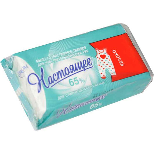 Мыло хозяйственное Linom 65% 140г для детского белья, яблоко Беларусь