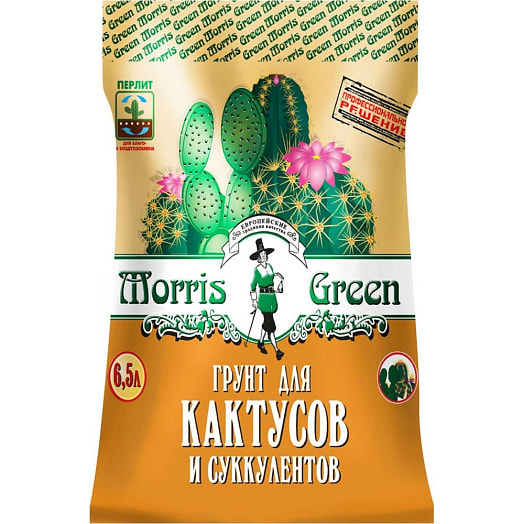Грунт для кактусов и суккулентов MORRIS GREEN 6,5л ООО Пельгорское-М Россия MORRIS GREEN