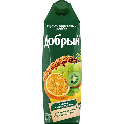 Нектар Добрый Мультифруктовый 1л тетра-пак Беларусь The Coca-Cola Company