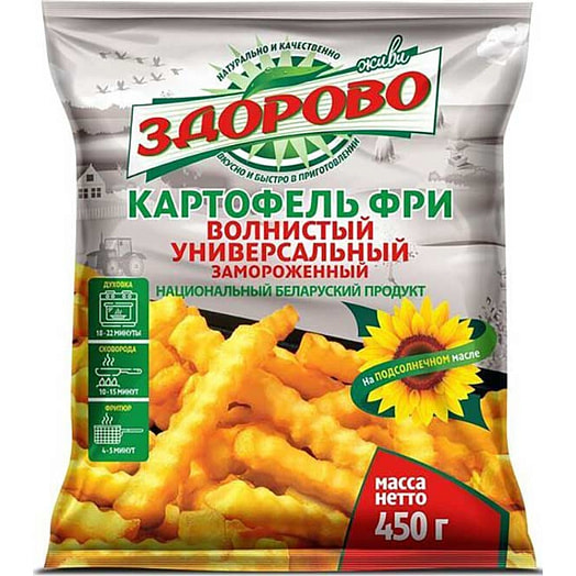 Картофель фри 450г волнистый Польша Живи Здорово