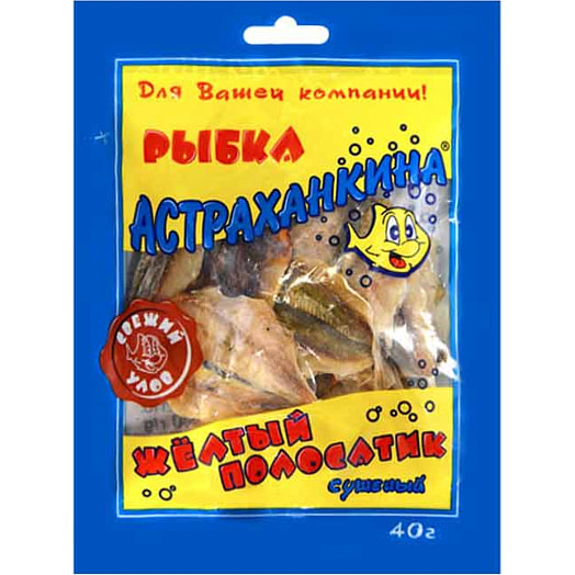 Желтополосый селар 40г пл. сушено-вяленый LONGKOU DAYANG FOOD CO.,LTD Китай Астраханкина рыбка